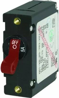 Blue Sea Systems Blue Sea 7201 AC/DC Single Pole Magnetic World CB - 5 Amp - Red